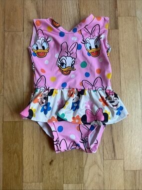 Daisy Duck Pink Peplum One-Piece Swimsuit
